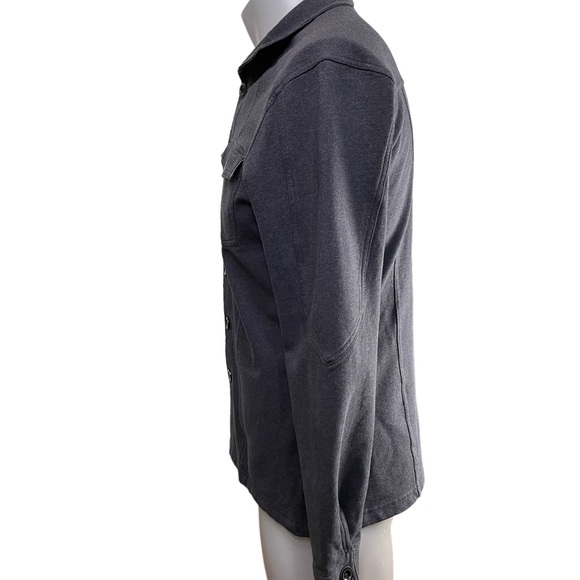 Ecoths men’s long sleeve button up shirt charcoal gray organic cotton size Med - Picture 2 of 16